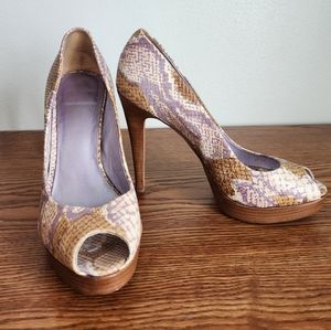 ALDO Snakeskin Peep Toe